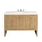 James Martin Vanities Hudson 48in Single Vanity, Light Natural Oak w/ 3 CM White Zeus Top 435-V48-LNO-3WZ - alternate 6